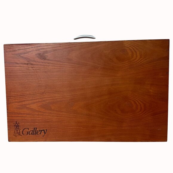 Gallery Wooden Art Supply Box Set 129 Pieces Paints Brushes Pastels Pencils - Ga - Picture 3 of 16